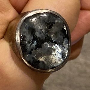 Indonesia 925 ring silver marble stone